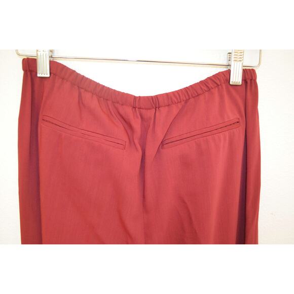 Theory Straight Leg Drawstring Pants Cherry Cola - Picture 5 of 7
